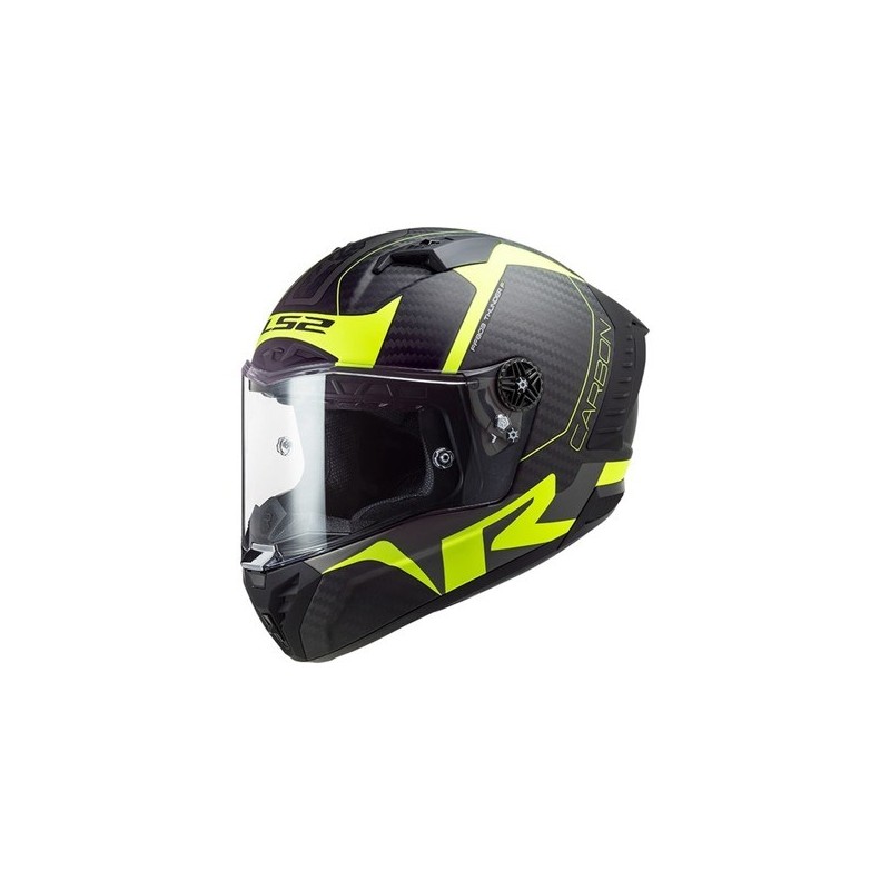 CASCOS integral LS2 FF805C THUNDER racing 1 matt h-v yellow fibra de carbono