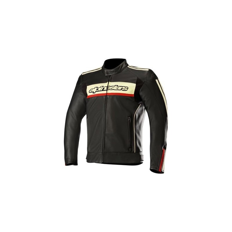 CAMPERA ALPINESTARS DYNO V2 BLACK/RED cuero